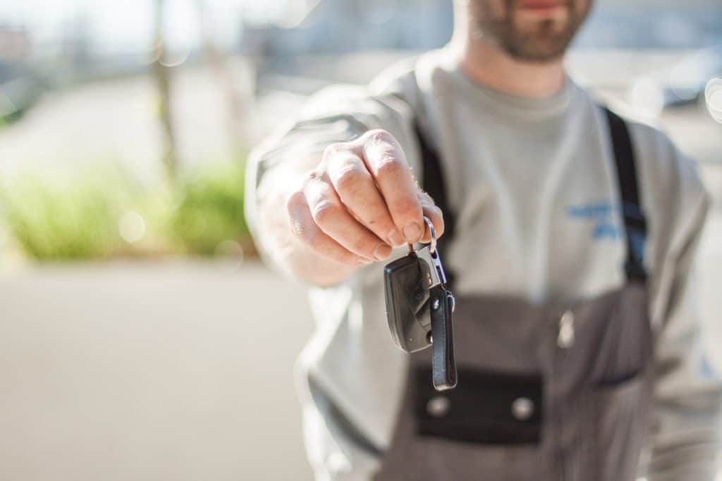 Automotive key handoff after locksmith programming