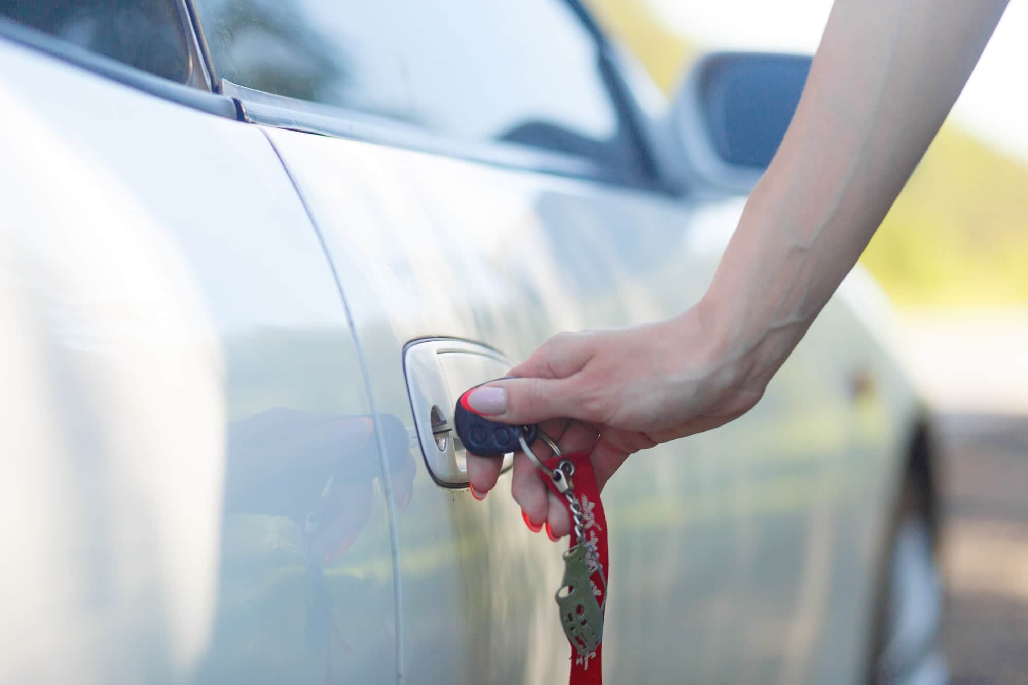 Duplicate car key being cut for a spare key