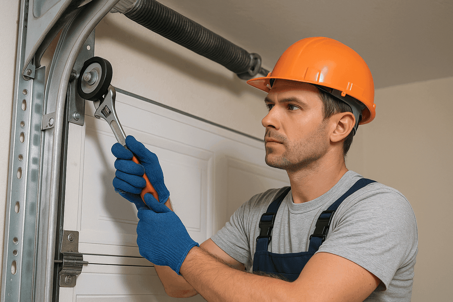 Garage door roller maintenance service